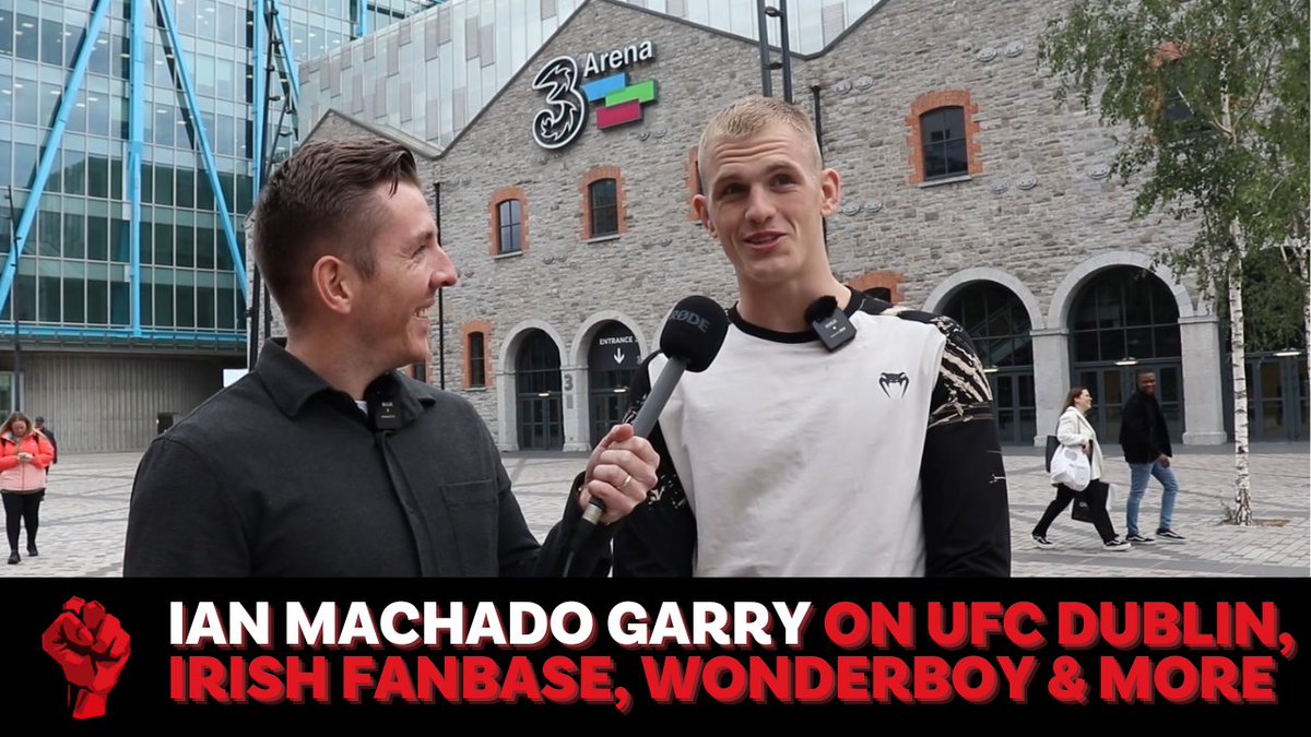 SevereMMA's tweet photo. 📽️Video Interview: https://t.co/dEdQXapwBO

Ian Machado Garry spoke with @andyste123 outside of 3Arena Dublin earlier this evening. "The Future" discussed:
🔹Headlining a UFC Dublin show in 2024
🔹Connection with his Irish fanbase
🔹Stephen "Wonderboy" Thompson fight
🔹Wanting Colby Covington for Dublin
🔹Conor McGregor comparisons
🔹Surveying the UFC welterweight division

And much more!