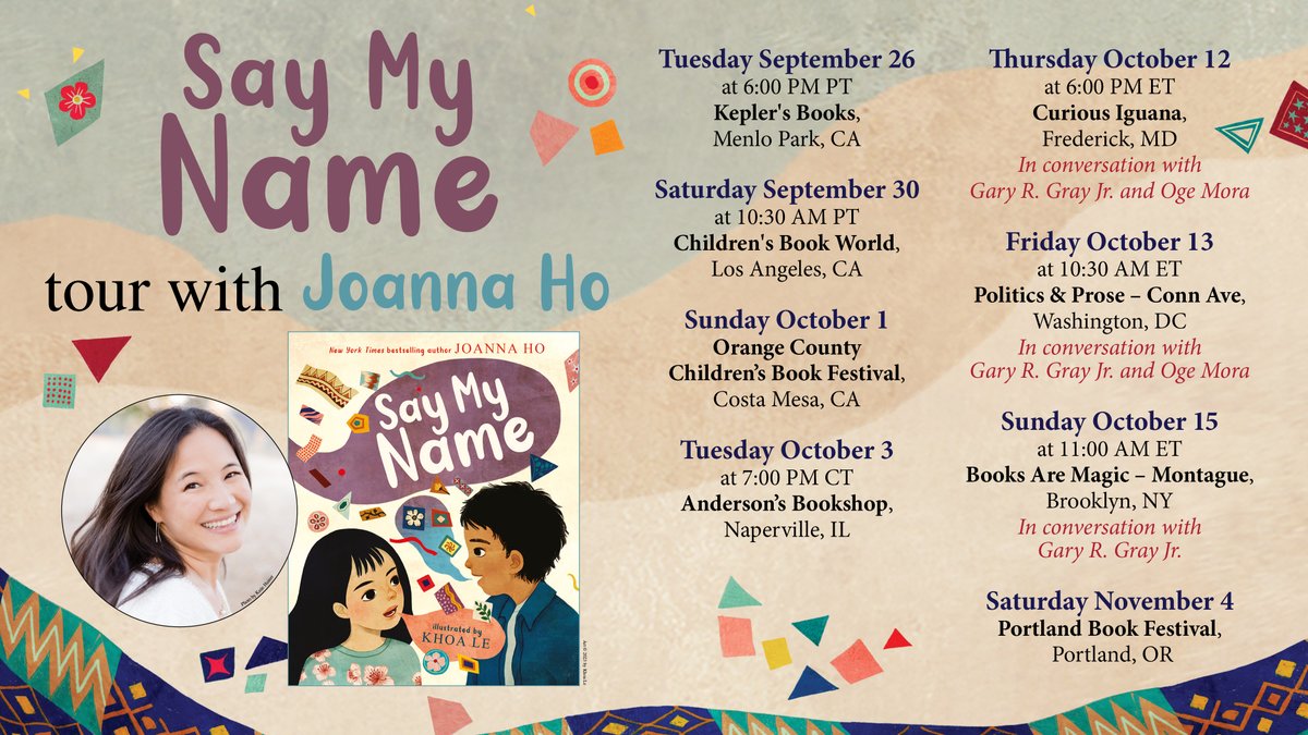 Hi friends! I'm going on my very first book tour and I'd love to see you at one of these events! SAY MY NAME is available to preorder now! bookshop.org/a/12341/978006…