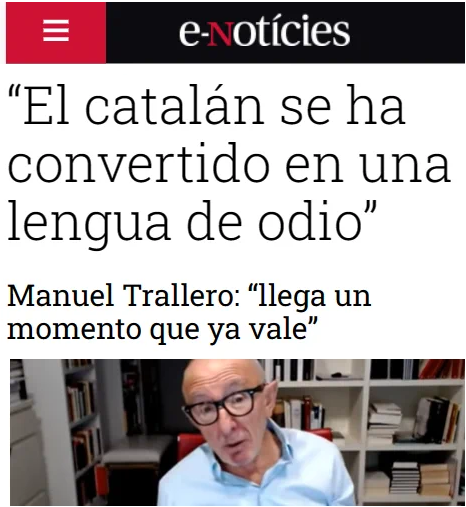 CCivicaCatalana's tweet photo. "Los separatistas nos insultan a los castellanohablantes: invasores, colonos, ñordos. Han convertido el catalán en una lengua de odio. Llega un momento que ya vale. Yo estaba archiconvencido de hablar catalán, ver películas en catalán y leer en catalán. Ahora paso olímpicamente". https://t.co/8I1OimwNrn