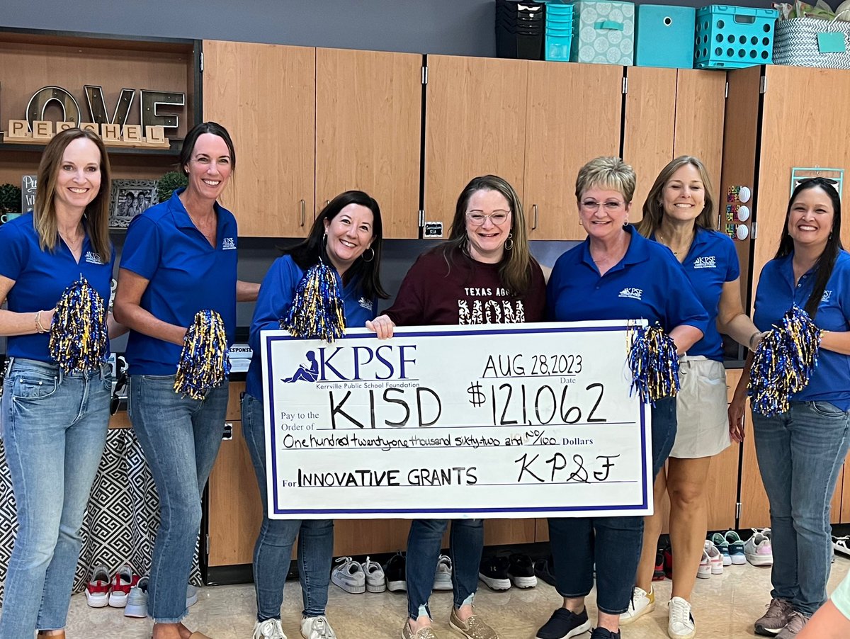 merydwen's tweet photo. Thank you KPSF for an Innovative Teaching Grant! I can’t wait to set the stage to engage through classroom transformations! Also, thank you Prize Patrol for showing my learners that good writing pays off with rewards like scholarships and grants! #KISDinspires @kerrvilleisd https://t.co/ee8XDaWYwF