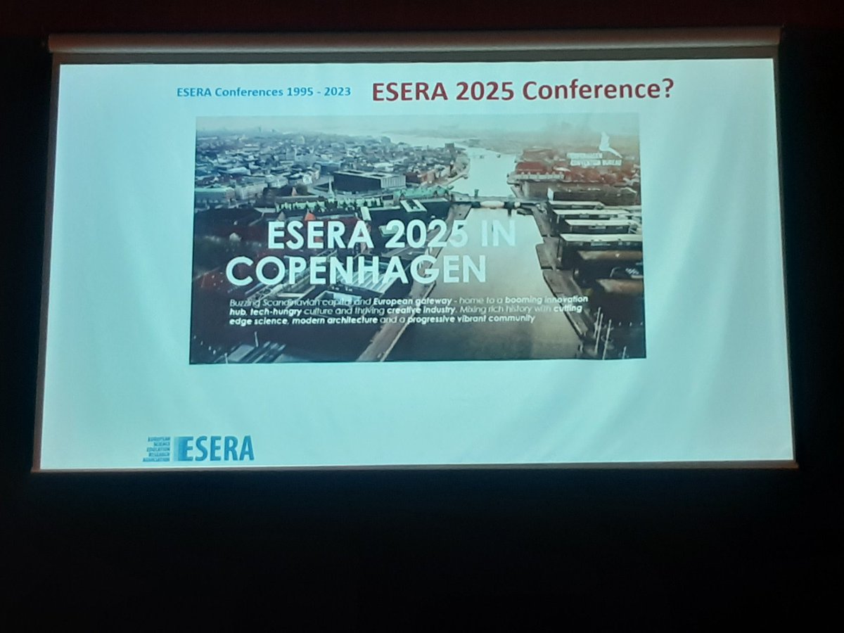 The next ESERA conference in 2025 will take place in Copenhagen, Denmark! 🎉