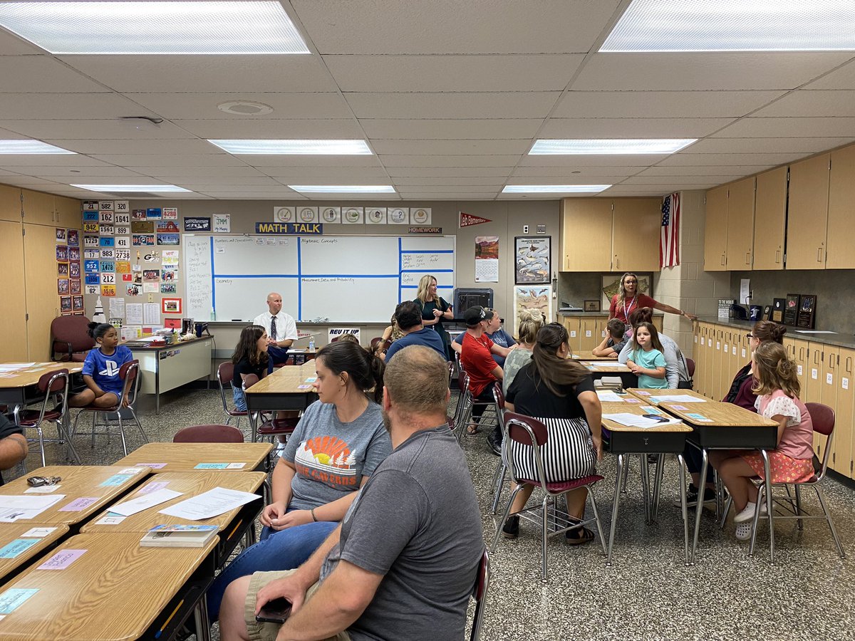 Fourth Grade families are eager to learn about Fifth Grade goals at Back to School Night.