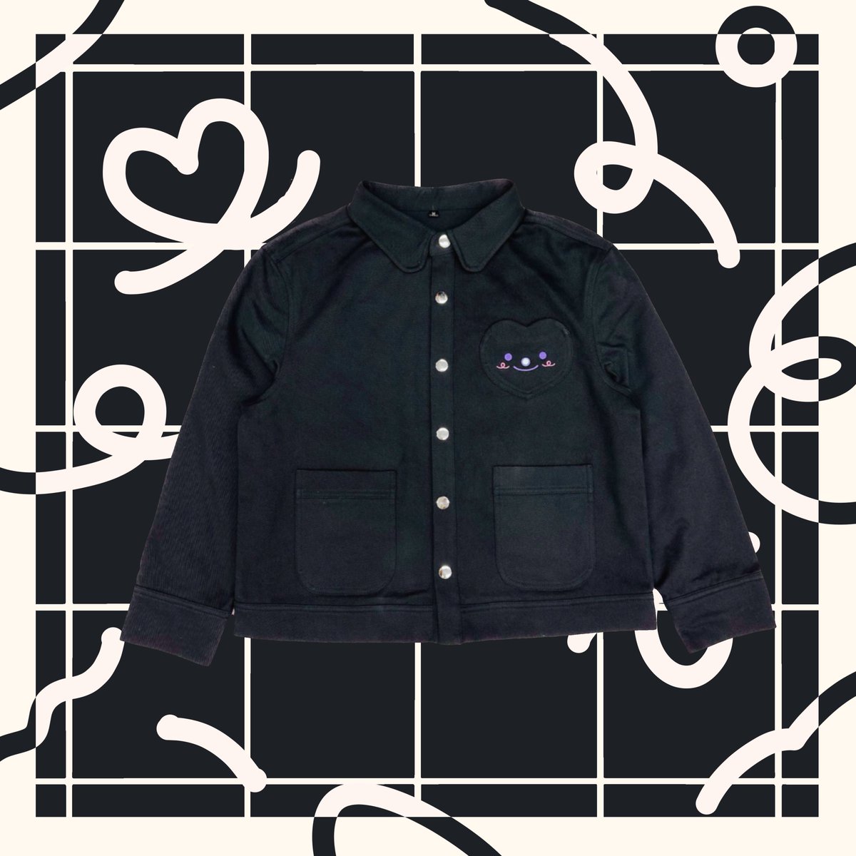 The next stretch goal for my Kickstarter is the lovely jacket in black!🖤 if we hit it by Saturday night I add another freebie!