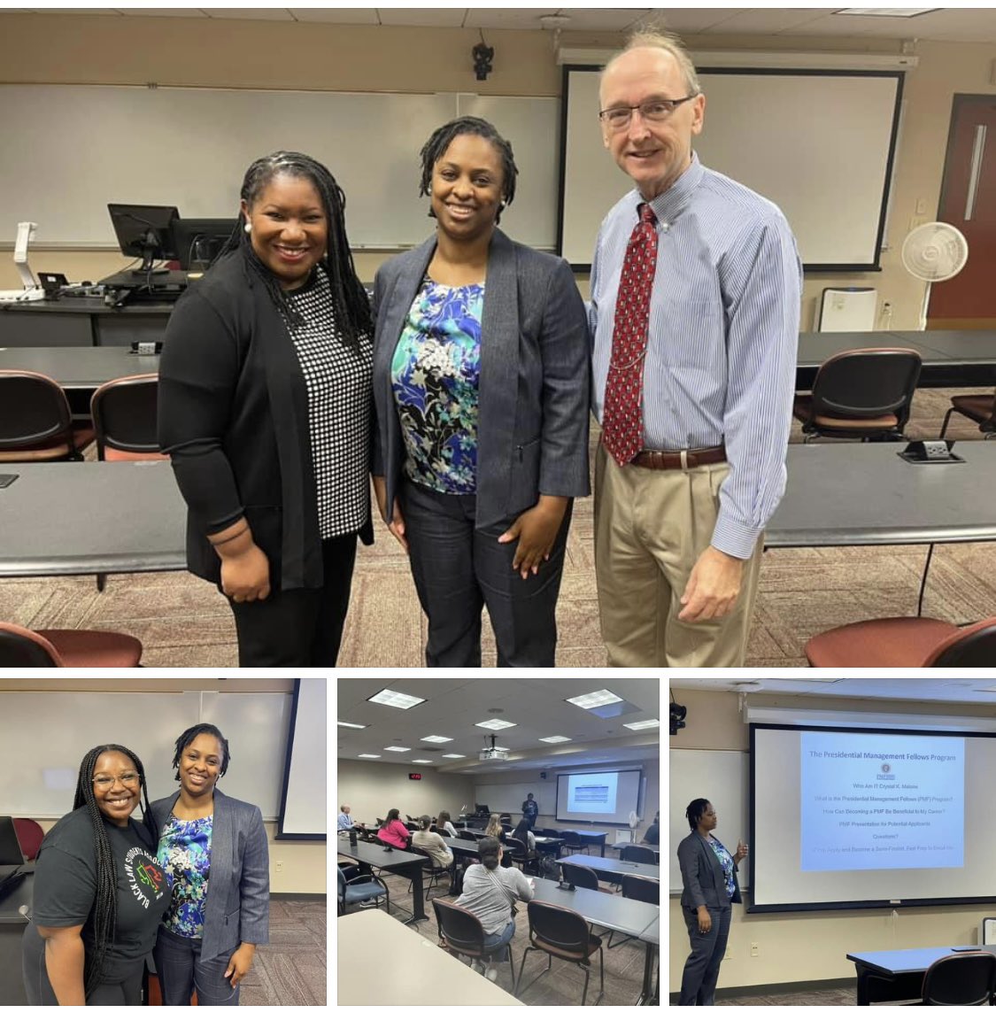 Special thanks to Crystal Malone ('15) who spoke with students about the Presidential Management Fellows (PMF) Program. Crystal is a Class of 2015 PMF and serves in the Office of the IL Governor as Associate General Counsel. #niulaw #niulawhasitall #niulawis4you #niulawproud