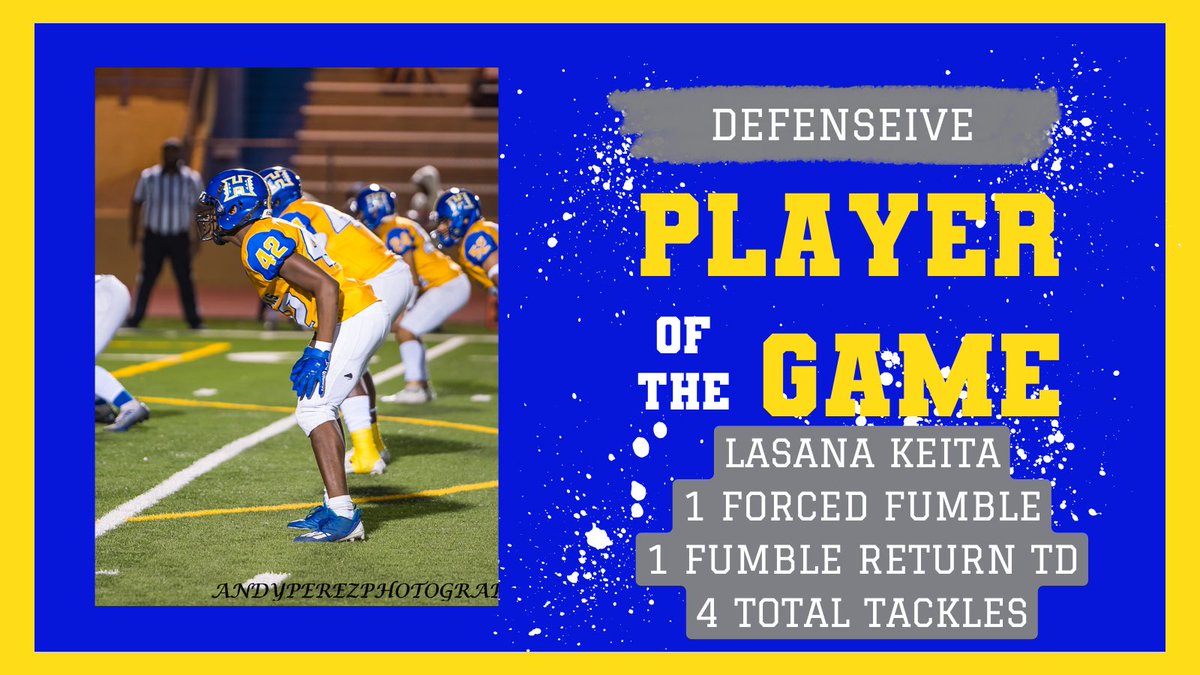 Congrats to the Players of the Game for our week 1 win vs WAIMEA.