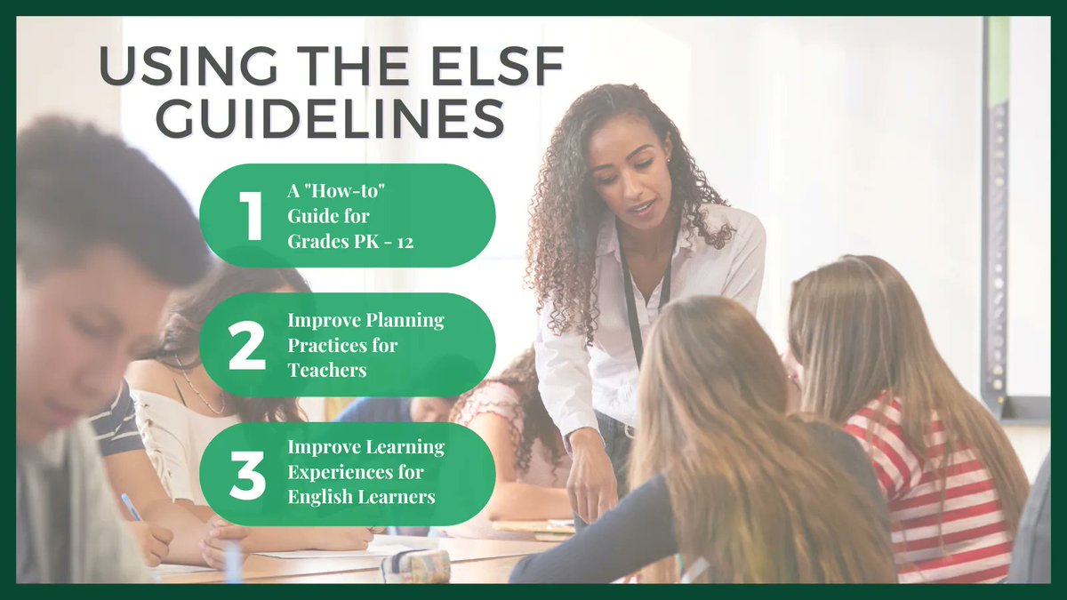 'Many teachers across the U.S. feel unprepared to meet high expectations for rigor and discourse in increasingly diverse classrooms.' English Learners Success Forum (ELSF) has created a How-to Guide to help teachers plan and students learn: bit.ly/3sBLK7u