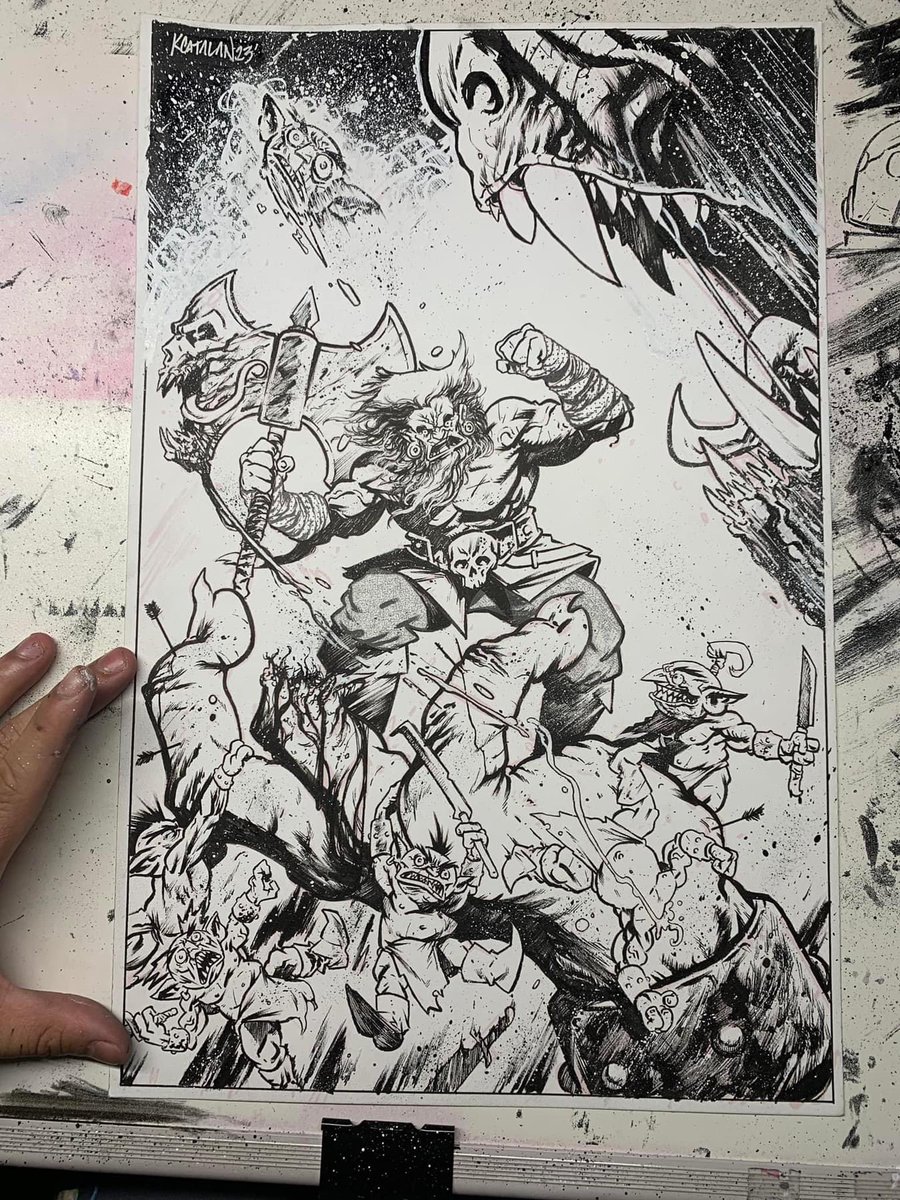 Inky Knuckles Comic Art tweet media