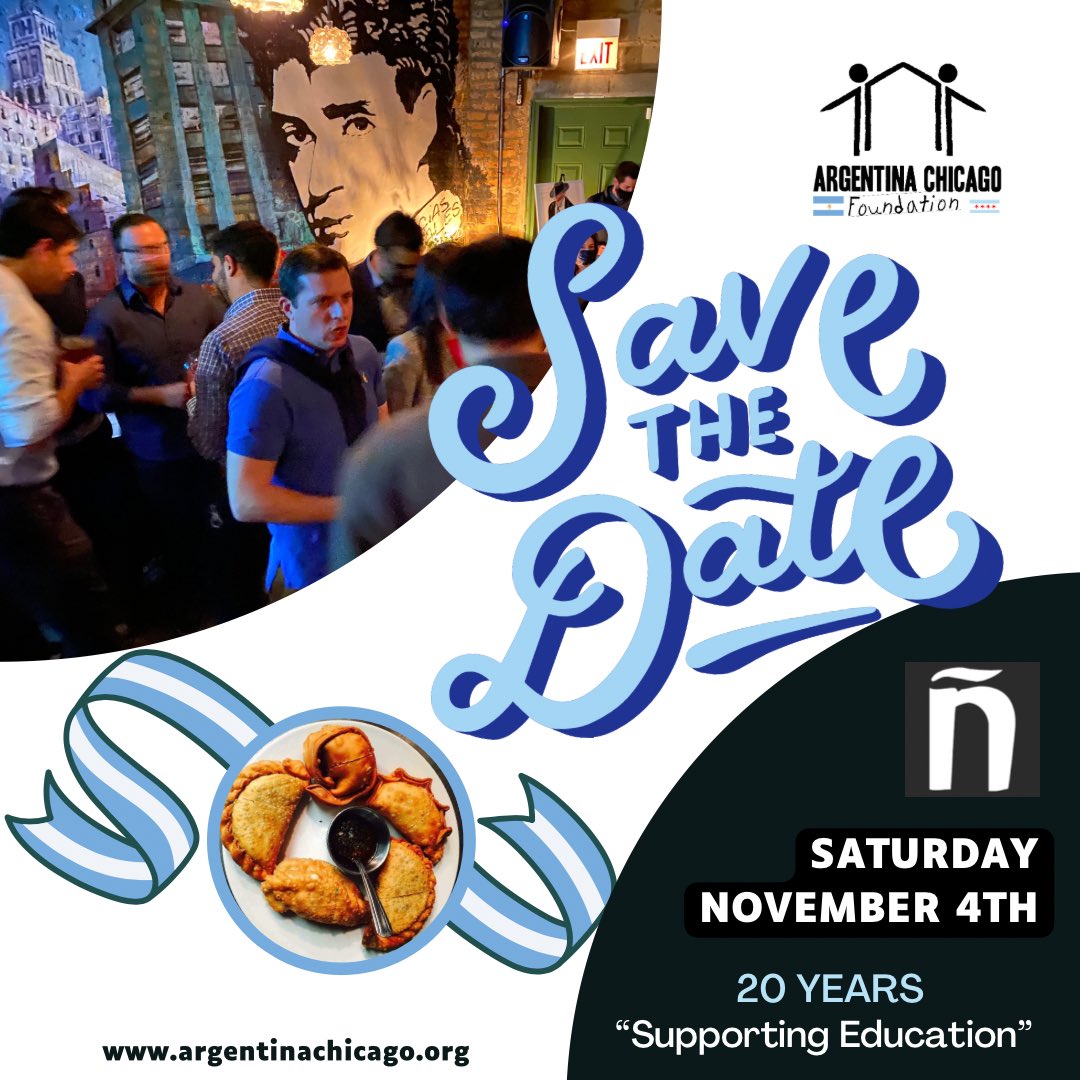 Wednesday of good news!!! 🥰
Mark your calendar for our 20th anniversary party! 🎂
Saturday November 4
Argentina Chicago Foundation' de FIESTA en Barra Ñ 🥳

#fiestaaniversario #20years #argentinachicago #nonprofit #ruralschools #helptohelp #helpchildreninneed #supportourcause