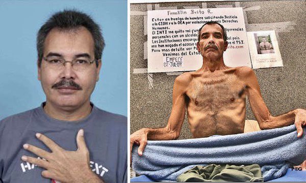 "Franklin huele a formol" dijo el funcionario de Chávez, Andrés Izarra, sobre la vida de quien solo exigió sus derechos y justicia.

Se cumplen 13 años de la muerte de Franklin Brito, tras su huelga de hambre por sus tierras expropiadas por el Gobierno de Hugo Chávez en