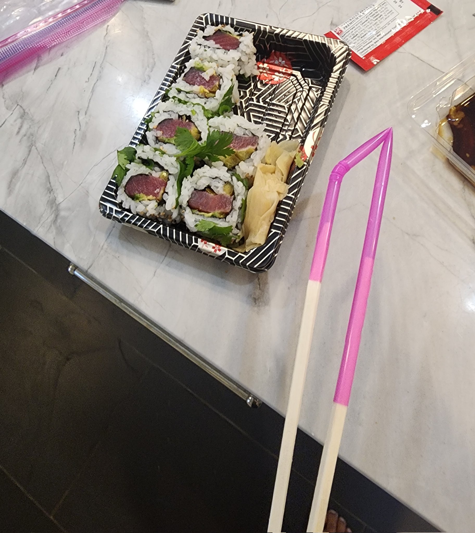 Isaac on X: Here's my dumb life hack: If you like sushi and hate  chopsticks, just connect them to a straw and voila - chopsticks for dummies   / X