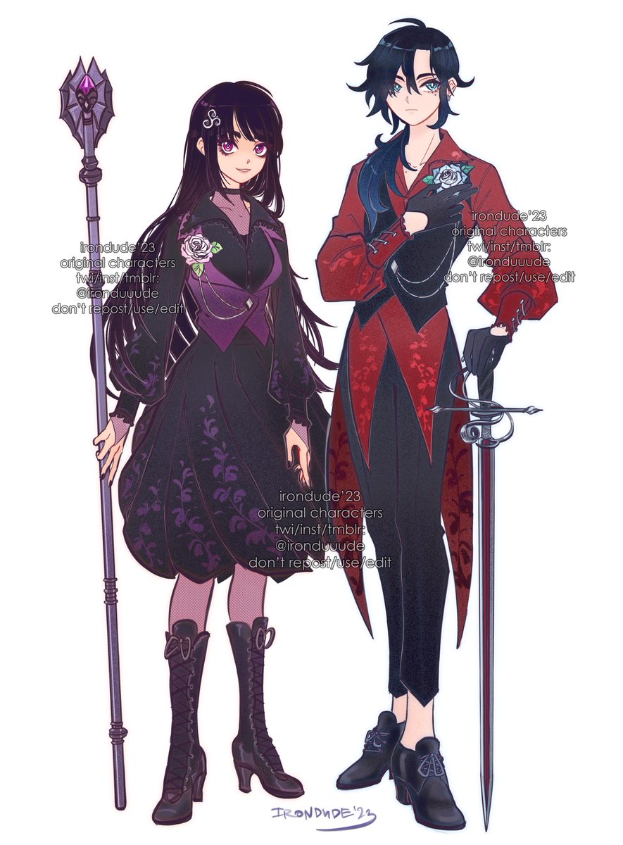 「my dnd oc's Raven and Onyx, they're sibl」|irondude 🎐 working on commsのイラスト