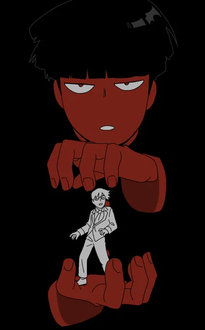 //bloodHere is a frame from an animation I want to work on, and have started to work on Maybe I will redraw it as an actual drawing after #mp100 #ShigeoKageyama #anime #reigenarataka 