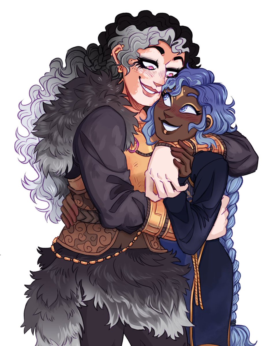 Commission for hey_stardust of their characters Runa and Cressida! These designs are so cool <3