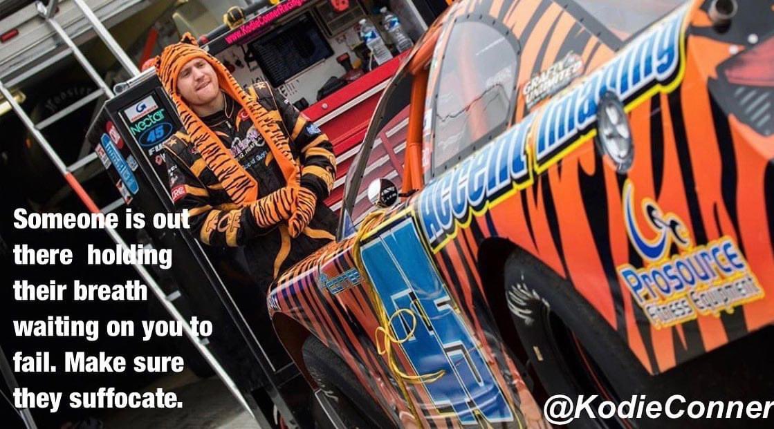 Follow your dreams and don’t look back! #dreams #passion #goals #kodieconner #tigerman #kcr45 #doingitmyway #racer #owner #driver #tiger #kodieconner45 #kodieconnerracing #showthem #CRCauto #fkrodends #striveforgreatness #partnerwithkodie #oppertunity #marketing #dreamsdocometrue