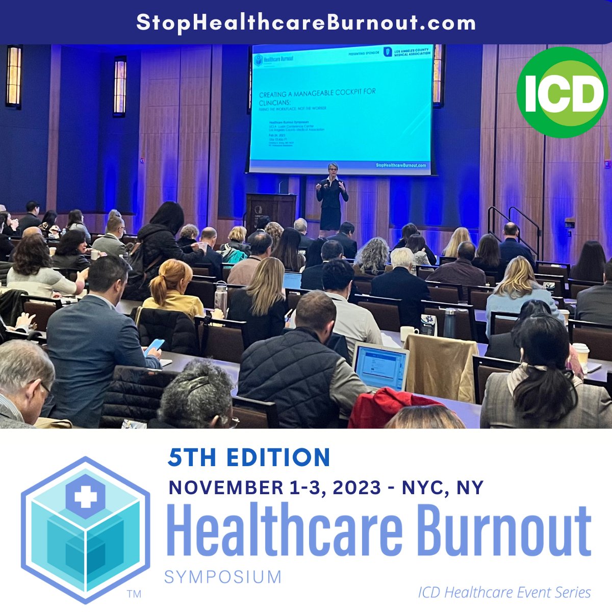 At this year's HB Symposium, expect to hear what leading hospitals are doing to:

#1 Improve burnout &amp; increase job satisfaction
#2 promote the overall health and well-being of their staff.

Learn more: stophealthcareburnout.com
#healthcare #burnout #Wellbeing #WellbeingWednesday