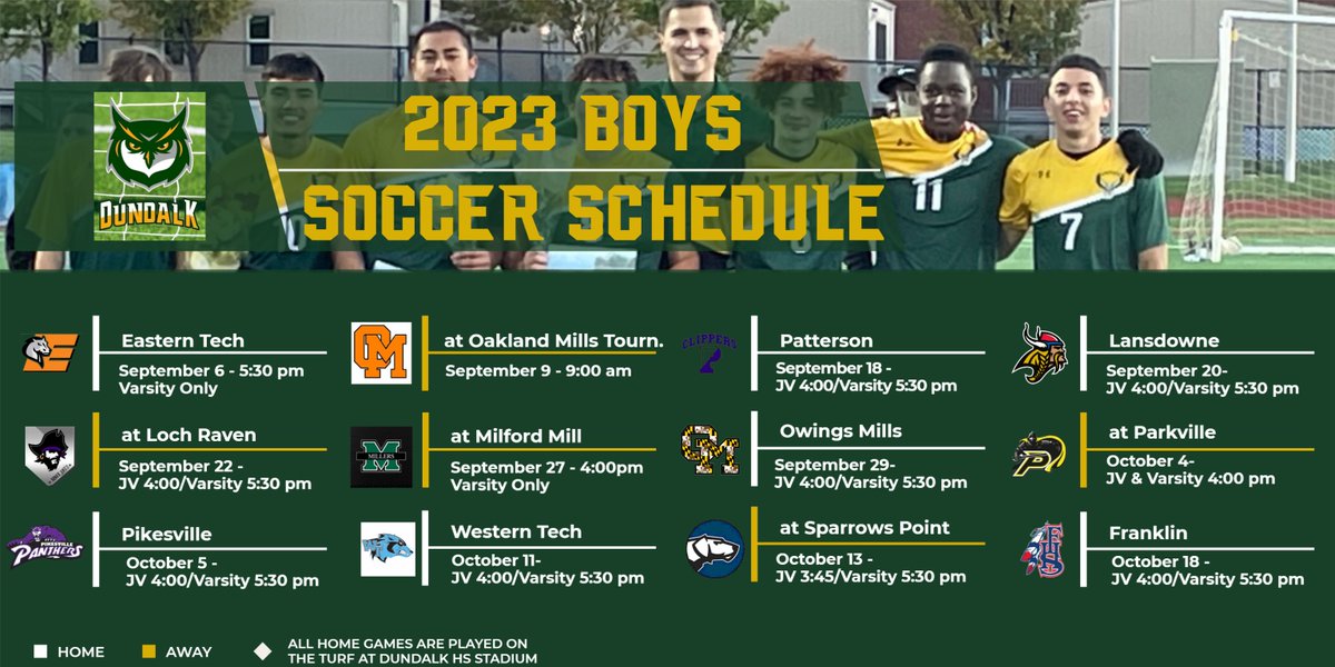 <a href="/DundalkHigh/">Dundalk High School</a> Boys soccer opens their season on September 5!