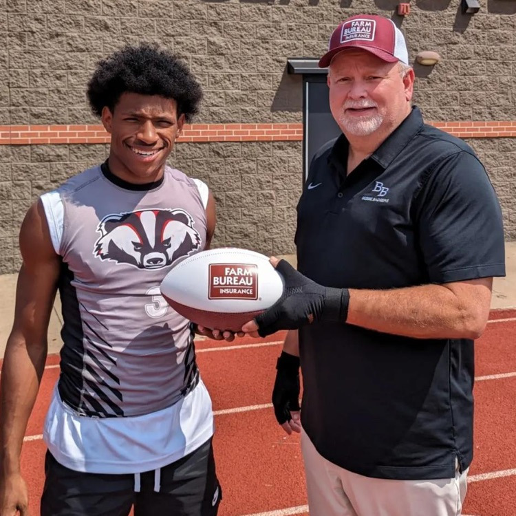 Congrats to Kaleb O'Neill on being named Farm Bureau Player of the Week! The junior had 3 receptions for 98 yards and 2 TDs, 5 tackles with 1 for loss, 1 interception that led to a pick-six, and 3 kickoff returns for 87 yards! Just a normal days work for Kaleb! Great job! #bprd