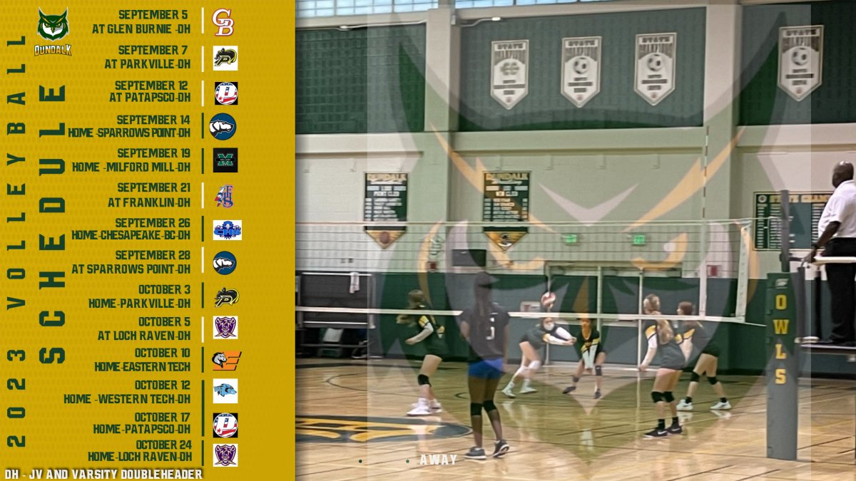 <a href="/DundalkHigh/">Dundalk High School</a> Volleyball teams opens their season on September 5