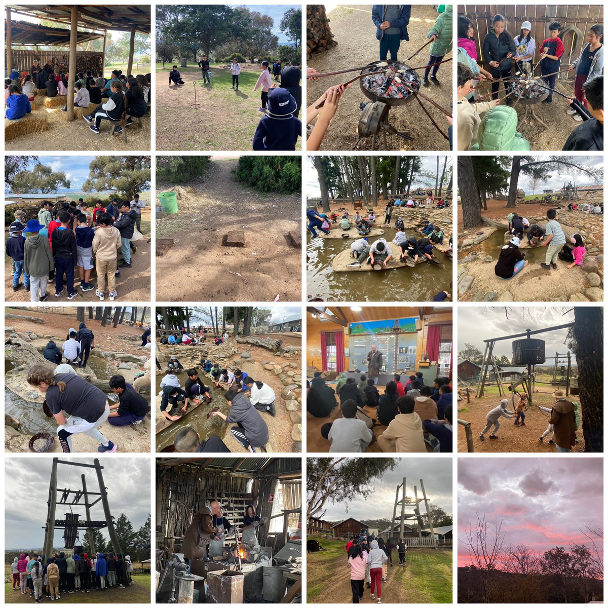 A fantastic afternoon experiencing life in Colonial Australia. We tried our best but unfortunately we didn’t find any gold nuggets while panning. Year 5 learnt how hard times were for miners &amp; the different equipment they used. We all really enjoying camp 💙 Only one day to go!