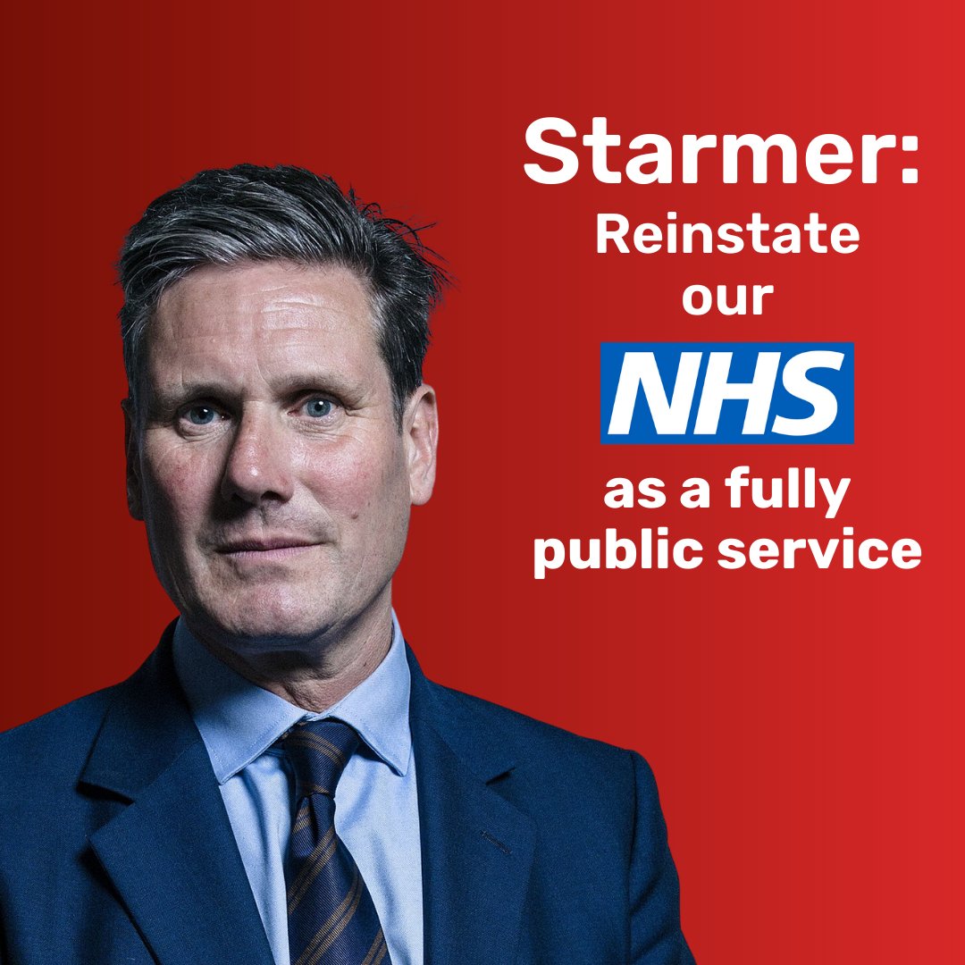 JUST LAUNCHED! We’re calling on Keir Starmer to reinstate our NHS as a fully public service. The Labour Party created the NHS to work for patients, not profits. @Keir_Starmer must stand up for what the NHS was meant to be. If you agree, sign & share!👉🏼 weownit.org.uk/act-now/starme…