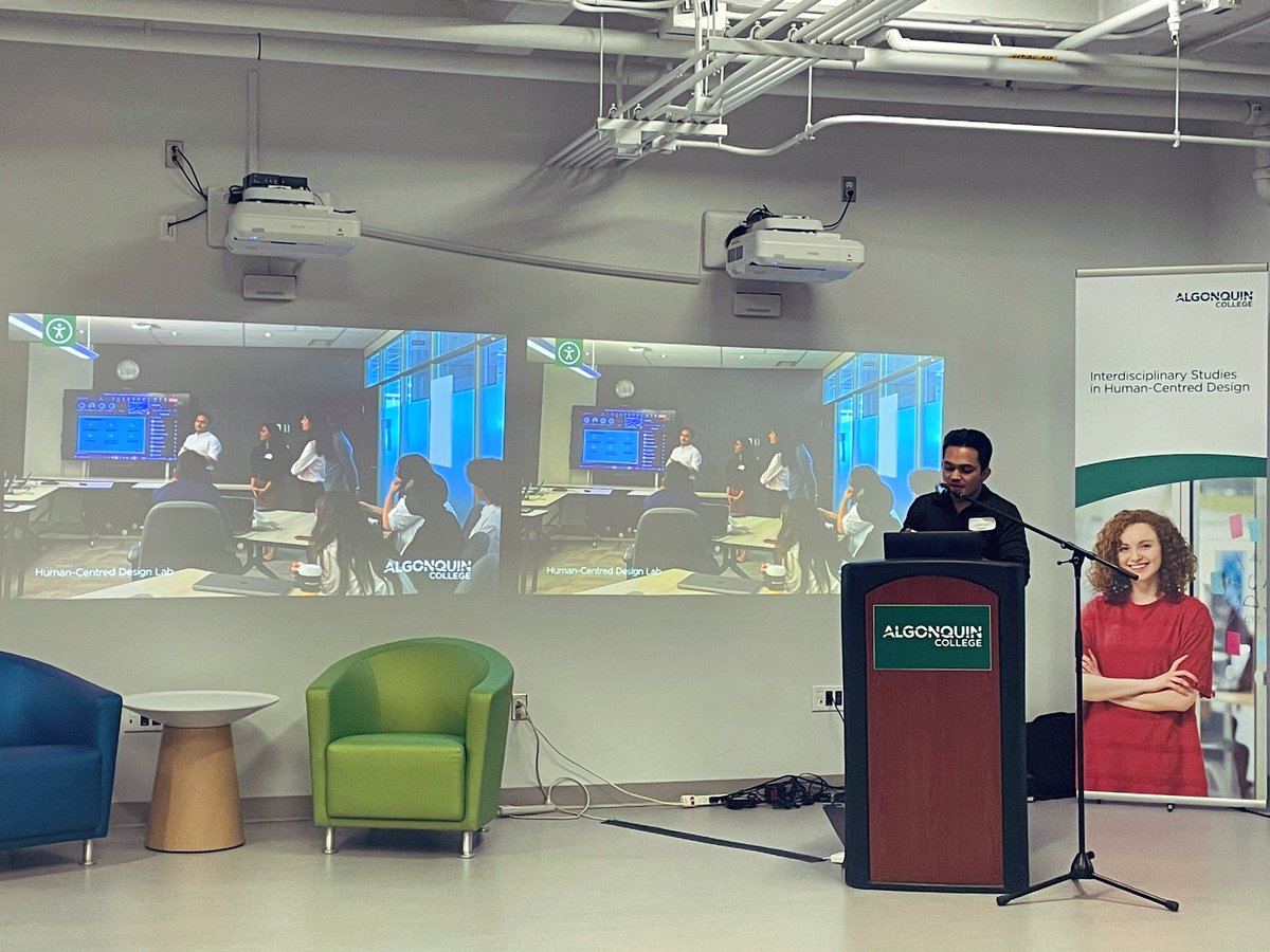Brenda Slomka (@brenda_slomka) on Twitter photo “This was a program that provided opportunity to work directly with industry partners and this shaped us significantly” - Parth
<a href="/human_centred/">Human-Centred Design Lab</a> <a href="/AlgonquinARIE/">Algonquin Applied Research</a> <a href="/AlgonquinColleg/">Algonquin College</a> #ResearchMatters #AppliedRsearch “This was a program that provided opportunity to work directly with industry partners and this shaped us significantly” - Parth
<a href="/human_centred/">Human-Centred Design Lab</a> <a href="/AlgonquinARIE/">Algonquin Applied Research</a> <a href="/AlgonquinColleg/">Algonquin College</a> #ResearchMatters #AppliedRsearch