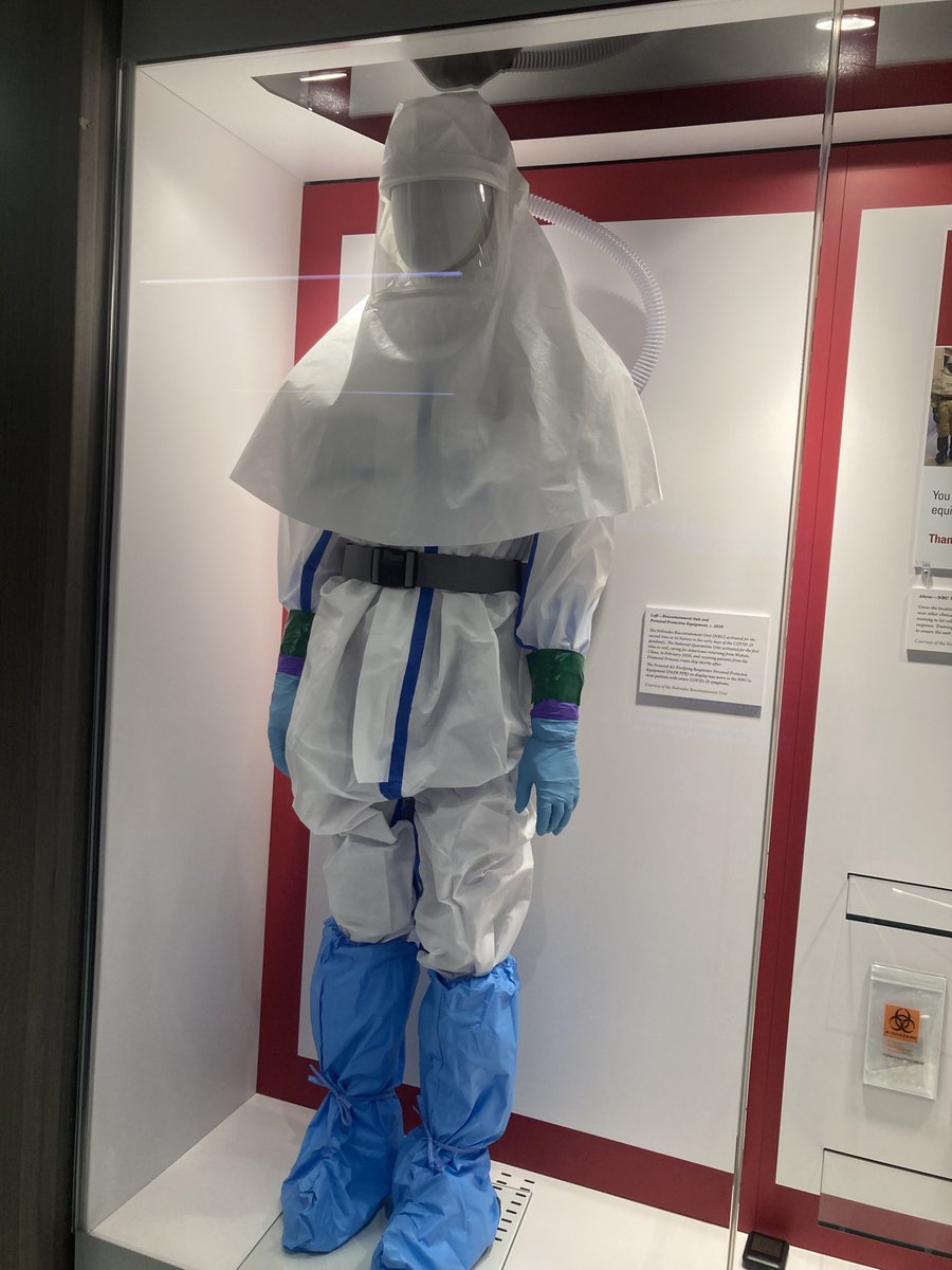 LaurieVogl's tweet photo. #RespiratoryTherapists were on the front lines during the COVID pandemic, but did you know RTs are an essential part of the biopreparedness team? Pictured are examples of PPE worn to treat patients with COVID and Ebola.
https://t.co/ckw2Hj79QO #WorldNeedsMoreRTs #nbrcambassador https://t.co/GWtTYsw1E6