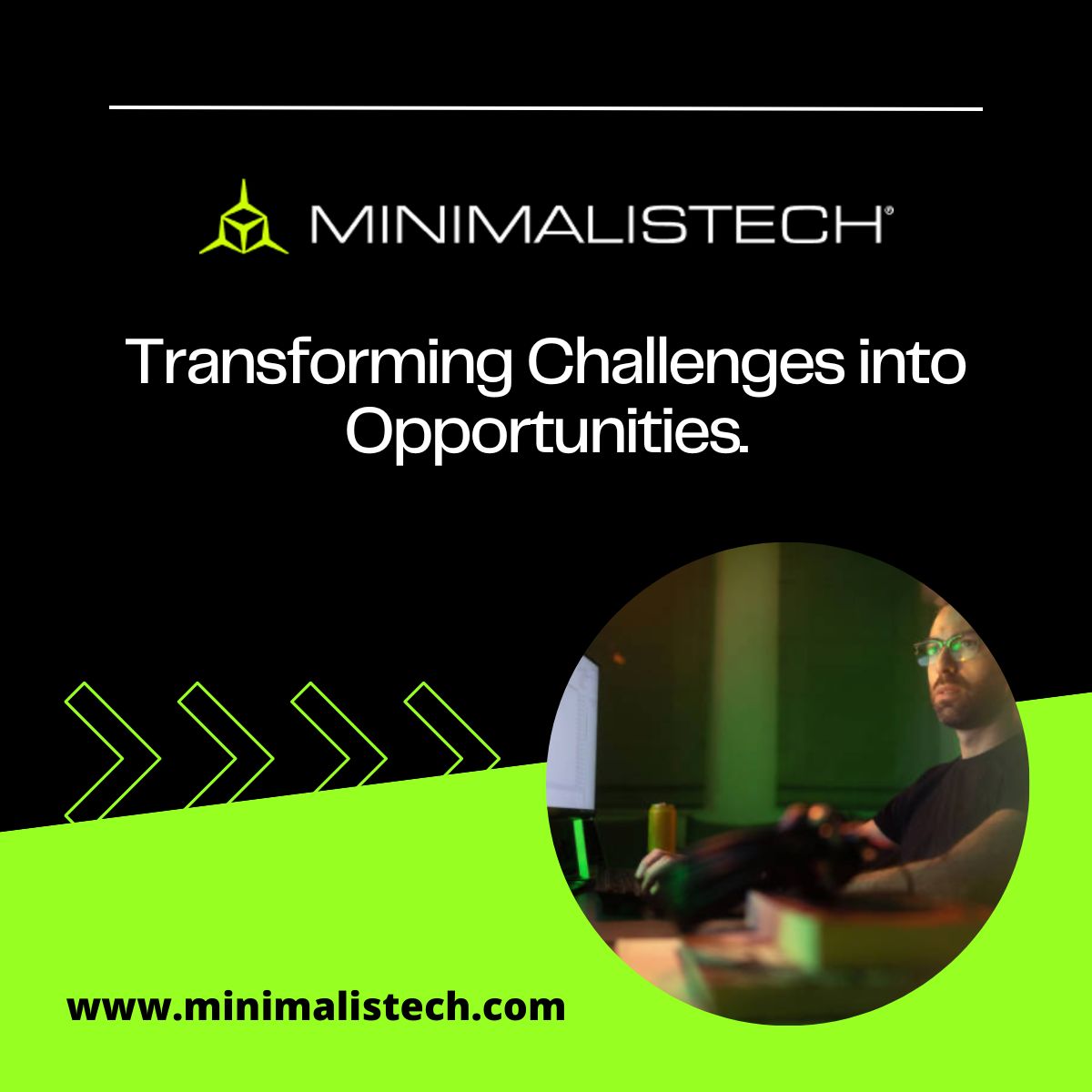 Minimalistech's tweet image. 🚀 Embrace Challenges, Seize Opportunities: Your Ultimate IT Outsourcing Solution!

At Minimalistech, we turn obstacles into innovation. Discover how our tailored IT outsourcing propels your success. Let&apos;s connect and transform challenges into growth. #TransformChallenges
