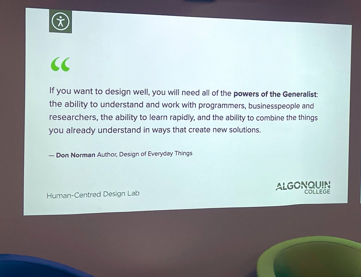 Brenda Slomka (@brenda_slomka) on Twitter photo such an important reminder for why we teach what we do, why we give our students the toolbox we do ….. so they can create human centred design responses - <a href="/jedlooker/">Jed Looker</a>
<a href="/human_centred/">Human-Centred Design Lab</a> <a href="/AlgonquinARIE/">Algonquin Applied Research</a> <a href="/AlgonquinColleg/">Algonquin College</a> #ResearchMatters such an important reminder for why we teach what we do, why we give our students the toolbox we do ….. so they can create human centred design responses - <a href="/jedlooker/">Jed Looker</a>
<a href="/human_centred/">Human-Centred Design Lab</a> <a href="/AlgonquinARIE/">Algonquin Applied Research</a> <a href="/AlgonquinColleg/">Algonquin College</a> #ResearchMatters