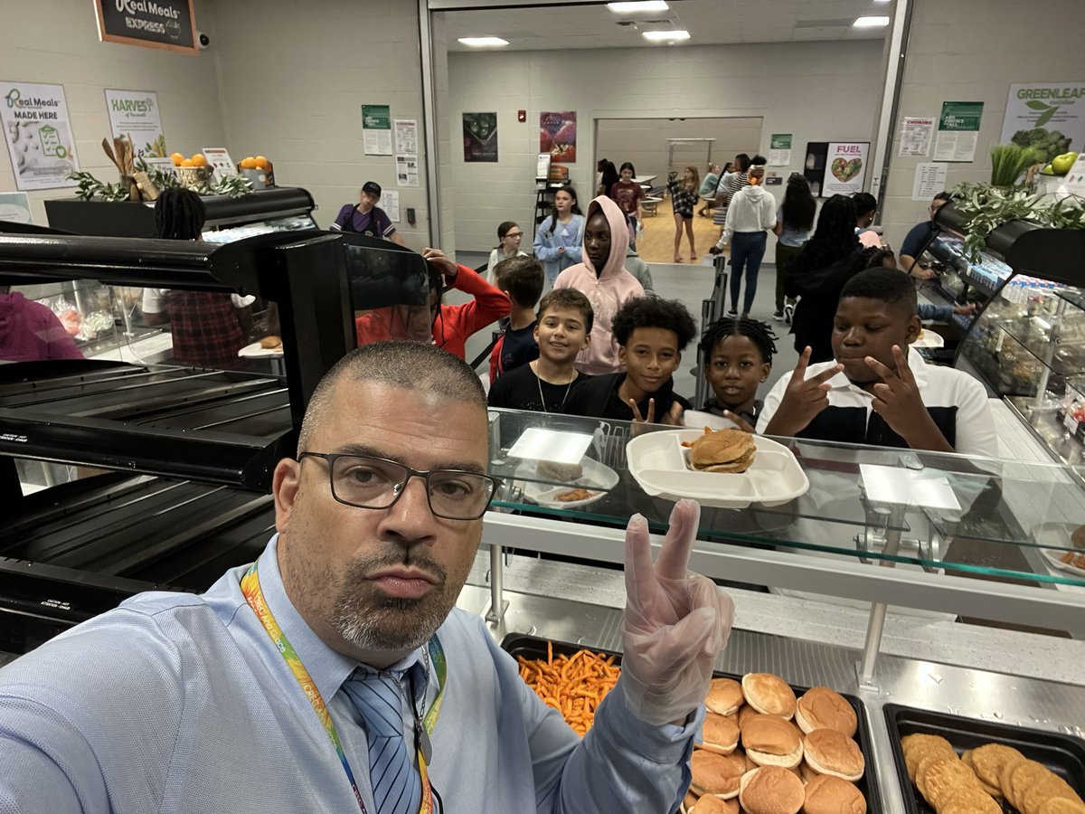 I love serving students lunch.  It gives me the opportunity to connect with so many students in a short period of time. 

I highly recommend it!