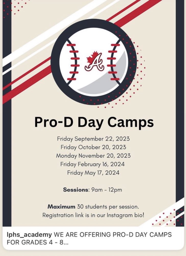 Sign up for Pro - D day camps, grade 4-8 @ diamondforexcellence.ca/jr-academy-pro…