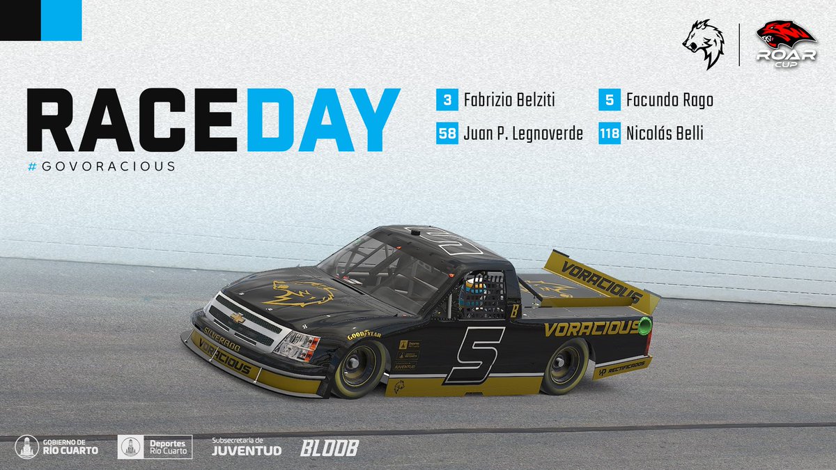 #RACEDAY | SIMRACING 🏁

La loboneta sale a las pistas nuevamente, vamos todos a hacer el aguante a los pibes 🏎️

🏆 <a href="/ROAReSports_Of/">ROAR eSports</a>
👤 #FabrizioBelziti
👤 <a href="/FacuRago_/">Facundo</a>
👤 <a href="/JPLegnoverde/">Juan Pablo Legnoverde</a>
👤 @Nicolasbelli
⌚ 22.00 🇦🇷🇨🇱🇺🇾
📳 kick.com/roaresports
📍 Charlotte Motorspeedway, USA 🇺🇸