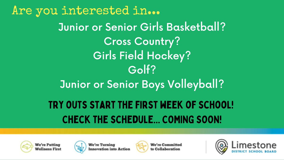 LCAthleticsLDSB's tweet photo. Coming soon to a gym, field, course near you… be ready @LCVI_LDSB Lancers! Stay tuned for specific dates and times. Can’t wait to see you! #getactivestayactive #alloutallgameallseason https://t.co/volxpmi5df