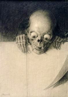 Ogling Skull, by Julien-Adolphe Duvocelle (1873-1861) 💀👀