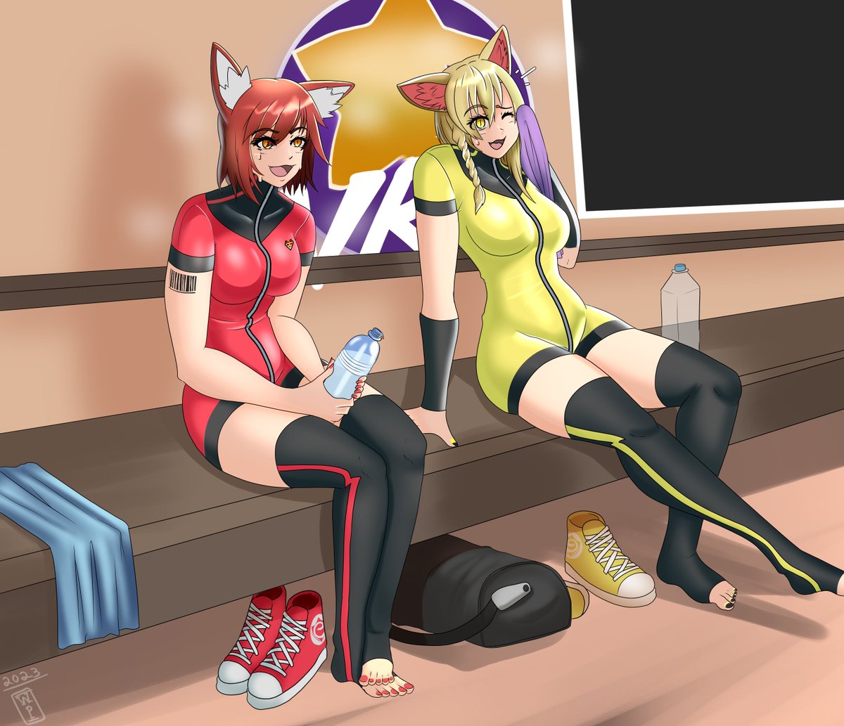 Awesome piece I commissioned from <a href="/whitepulse_art/">Whitepulse (🎨Commissions closed🎨)</a>!

Dance break with <a href="/_Cchiii_/">Chiii</a>~ 💃