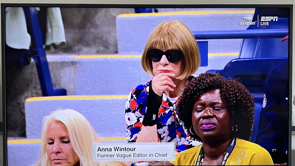 According to ESPN, #AnnaWintour is the former editor in chief of <a href="/voguemagazine/">Vogue Magazine</a>?? When did that happen?
