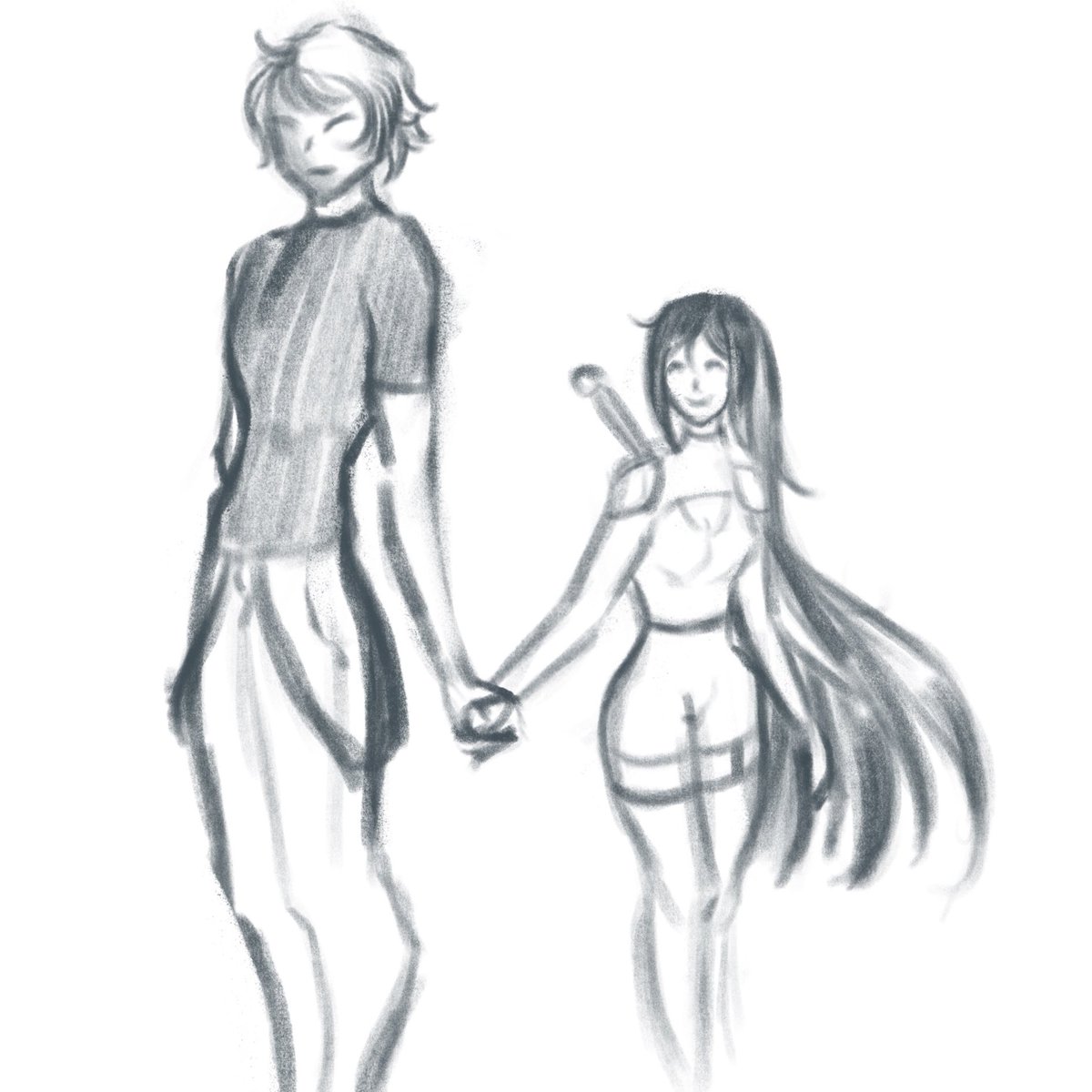Just a couple adventures quick sketch
#art #digitalart #characterart