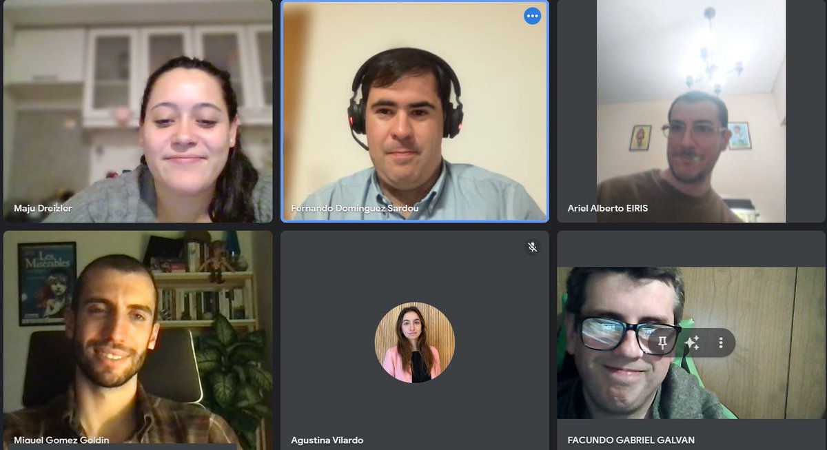 fggalvan's tweet photo. Acabamos de finalizar reunión del Grupo de investigación de "Historia de los partidos políticos argentinos" el jueves 7/9 exponemos los avances del área en las XXI Jornadas del IDICSO (Sede Pilar) @USalvador 

Con @4gu57in4_ Ariel Eiris @ferdsardou @tikimgg  y Majo Dreizler https://t.co/aVnCkGR5dF