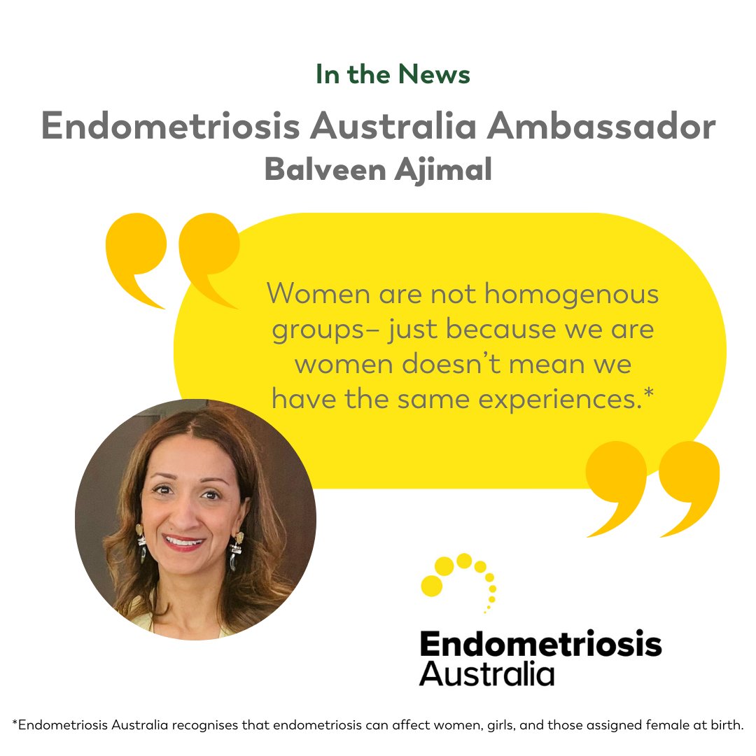 Check out Endometriosis Australia Ambassador Balveen Ajimal on podcast ‘It Takes Boobs’ by Women’s Agenda, talking about intersectional challenges of a #CALD backgrounds in dealing with #endometriosis and ensuring access to timely diagnosis and treatment: youtube.com/watch?v=zGF8B6…
