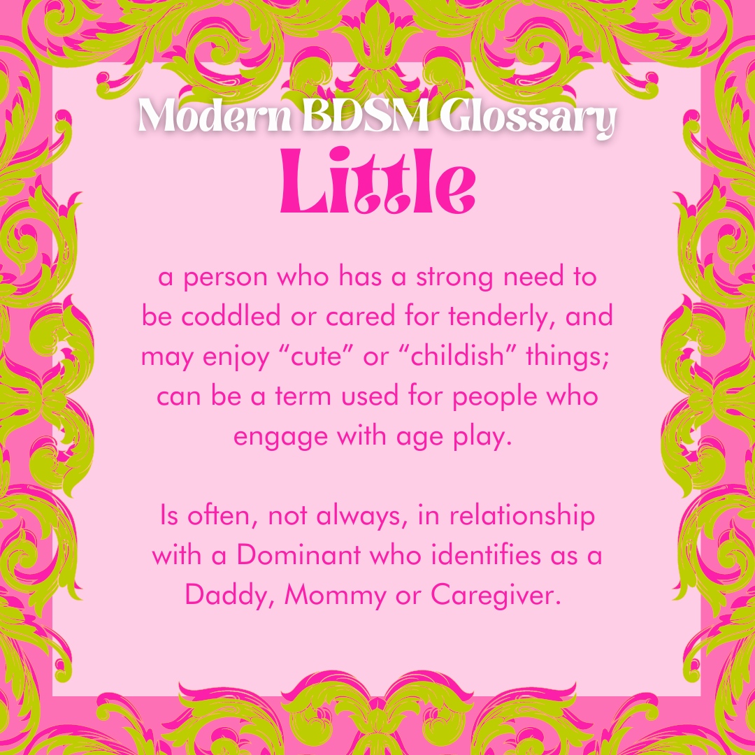Our Modern BDSM Glossary is back! Calling all littles: Does this jive with your definition of what it means to be a little? restrainedgrace.com/blogs/glossary…