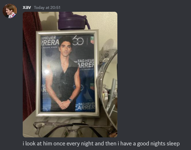 thebyeguy's tweet photo. i gave my friend a framed picture of taylor zakhar perez for his birthday https://t.co/2BDnM43K5D