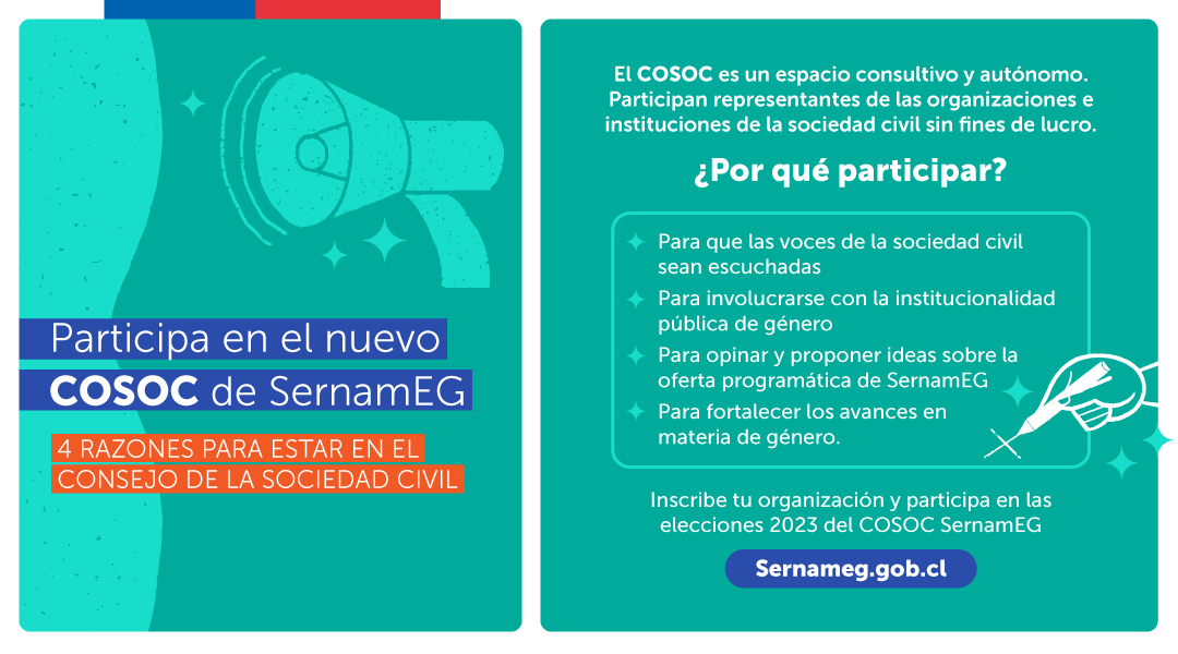 SernamEGAysen's tweet photo. 📷 Abrimos las inscripciones a nuestro Consejo de la Sociedad Civil (COSOC) y queremos que tú y tu organización participen 📷 Acá te contamos por qué para nosotras es muy importante contar con tu presencia. Requisitos y formulario aquí 📷 https://t.co/3vP62ddIaL https://t.co/9aFvw5Q7Ic