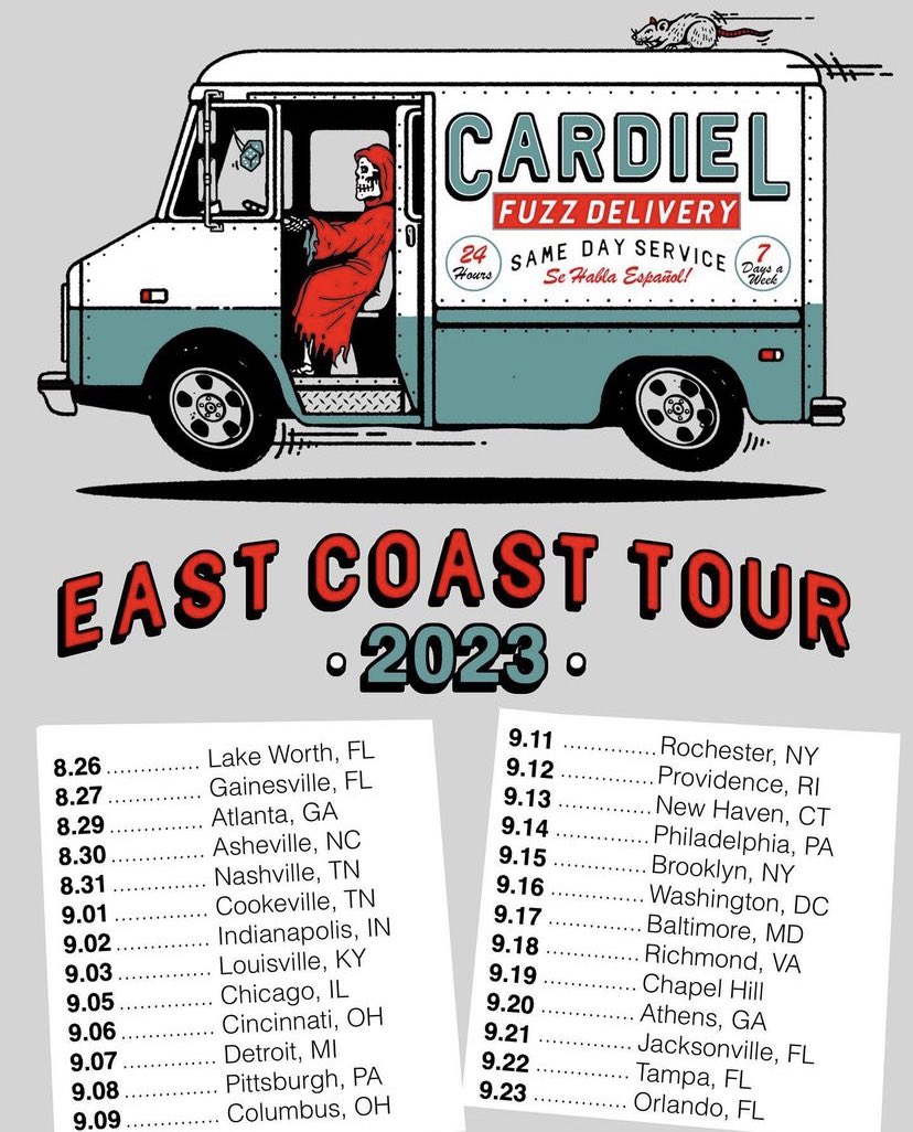 ¿A qué fecha del East Coast Tour de <a href="/cardieltheband/">CARDIEL</a> le vas a caer? 🏄🏽‍♂️🔥 bit.ly/44FudsI