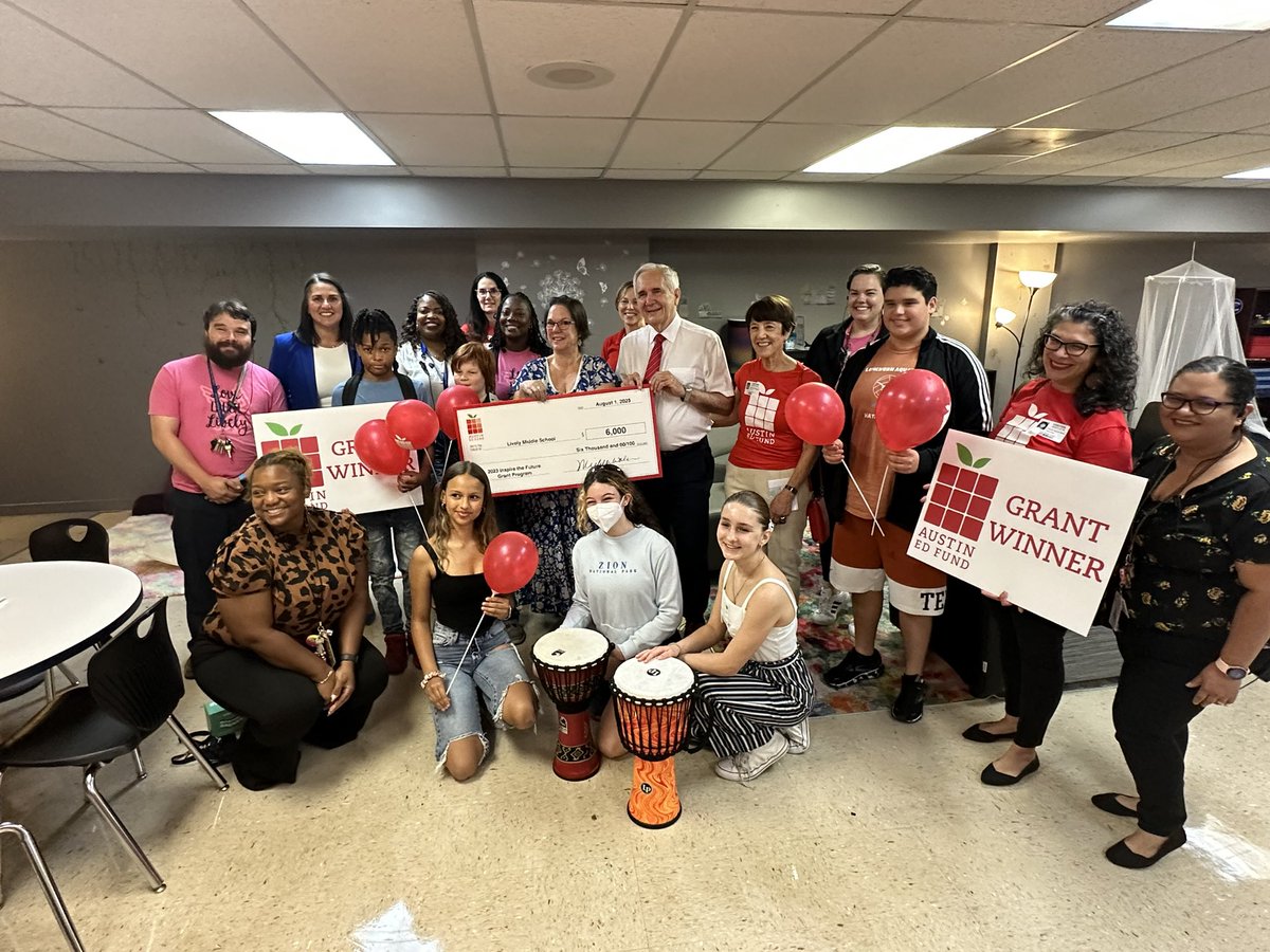 LivelyFalcons's tweet photo. So thankful for @AustinEdFund and congressman @LloydDoggettTX  for prioritizing AISD students and funding 2 Lively grant proposals! Teacher, B. Garcia, and counselor, M. Garcia, were awarded a total of $8500 for their projects in Anthropology and student culture! @Secondary_AISD https://t.co/SMh8wsjOMS