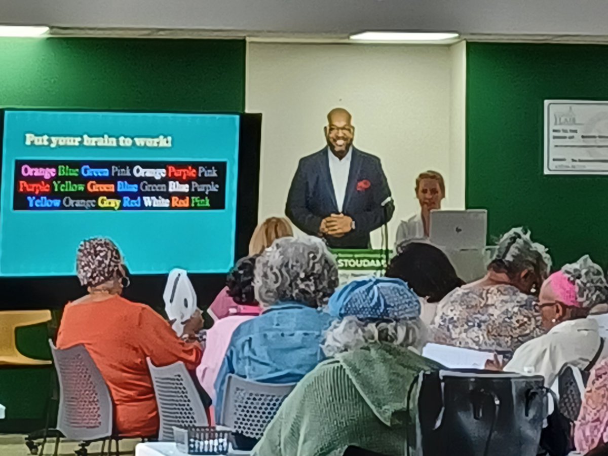 RahFlipPhD's tweet photo. Nothing cures burnout, grief and exhaustion like getting out in the community and reminding myself why the work is important. Hard to choose a favorite pic from our community health event with @ECN_Detroit and #HBEC on Tips for Healthy Aging, so I'll post them all! https://t.co/045OdS916j