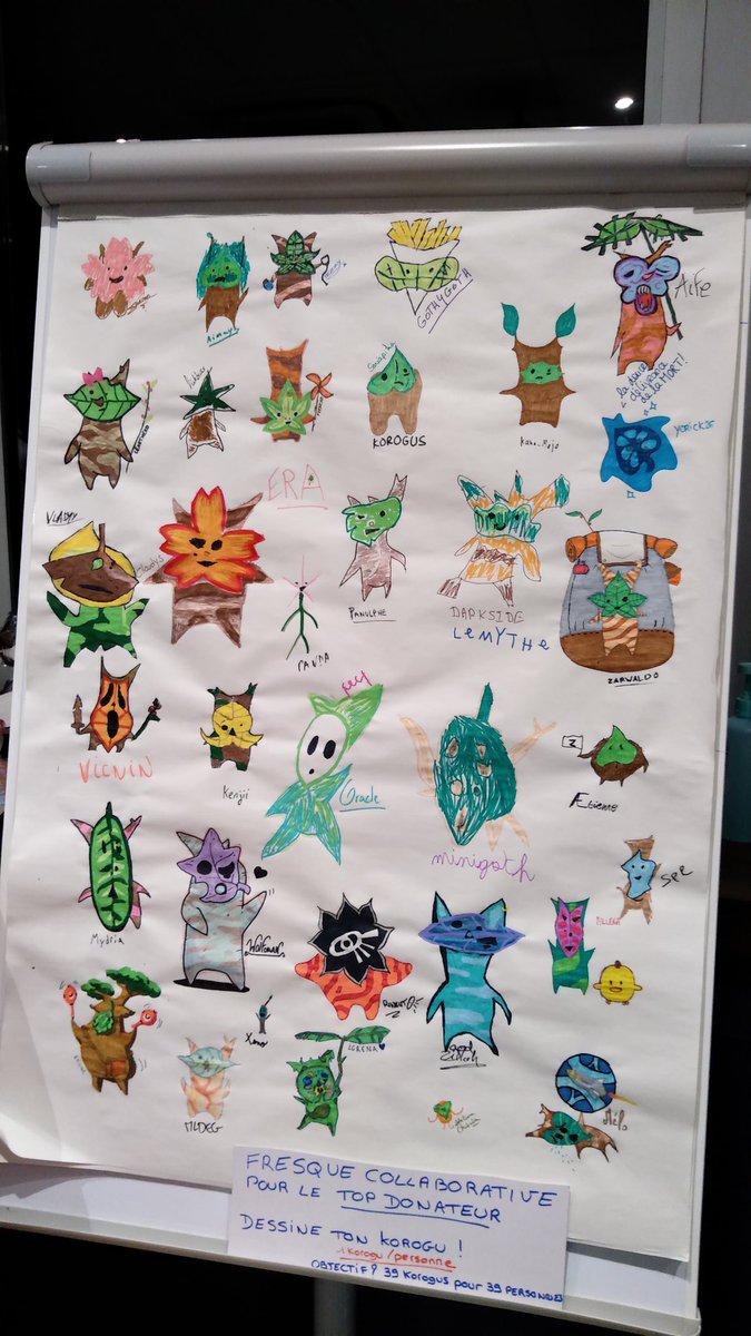 EmilieSovran's tweet photo. Au fait trop contente du résultat de la fresque collaborative des korogus pour le @ZeldathonFR !!

Merci à tous d'avoir joué le jeu !

(ui c'était mon idée hihi 😌) https://t.co/01yL191KYk