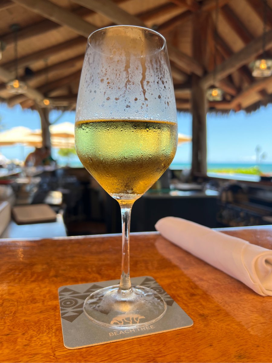 A favorite place to share Chardonnay #fshualali Beach Tree Bar (aka the Center of the Universe) the Big Island of Hawaii - wish we were there!