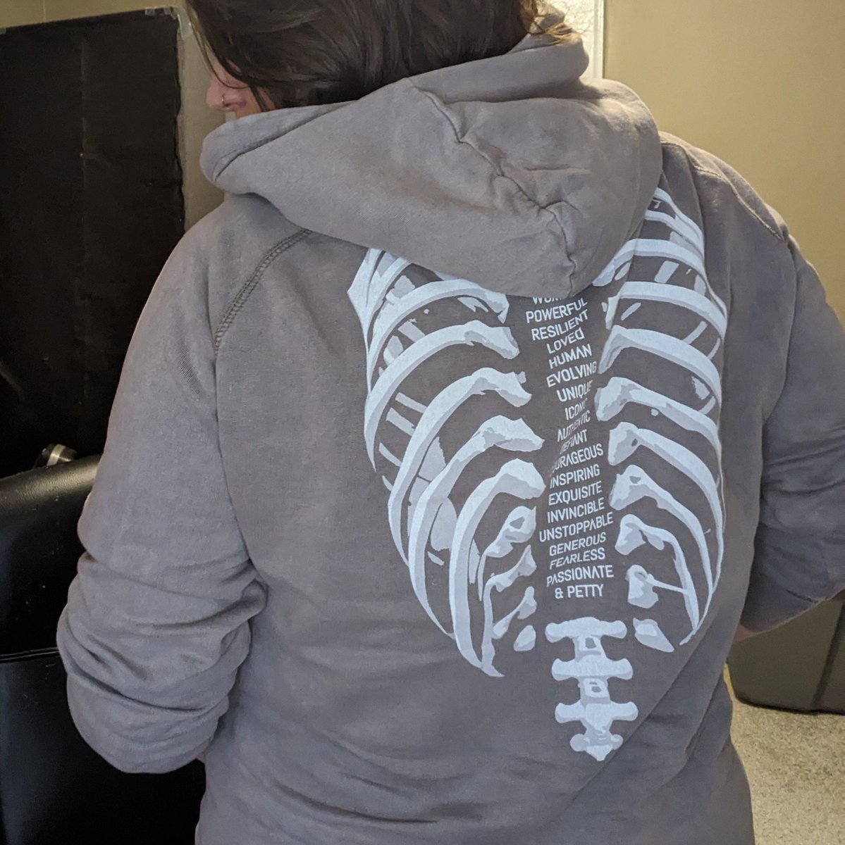 I am STOKED. Thank you so much <a href="/SpankieV/">Spankie SWOOP Valentine</a> for this beautiful and empowering design. I wanna live in it as long as I can to further quiet the doubt and embolden the strength within me. 🩵