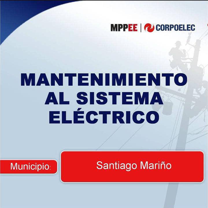 johanitakenpo's tweet photo. #30Ago Saludos vecinos y vecinas, les informo que este #31Ago, el equipo de @CorpoelecInfo realizará mantenimiento al sistema eléctrico en 4 parroquias de nuestro municipio; Alfredo Pacheco Miranda, Samán de Güere, Casco de Turmero y Pedro Arévalo Aponte #AhoraVenezuelaEsConTodos https://t.co/d5FxfjfUna