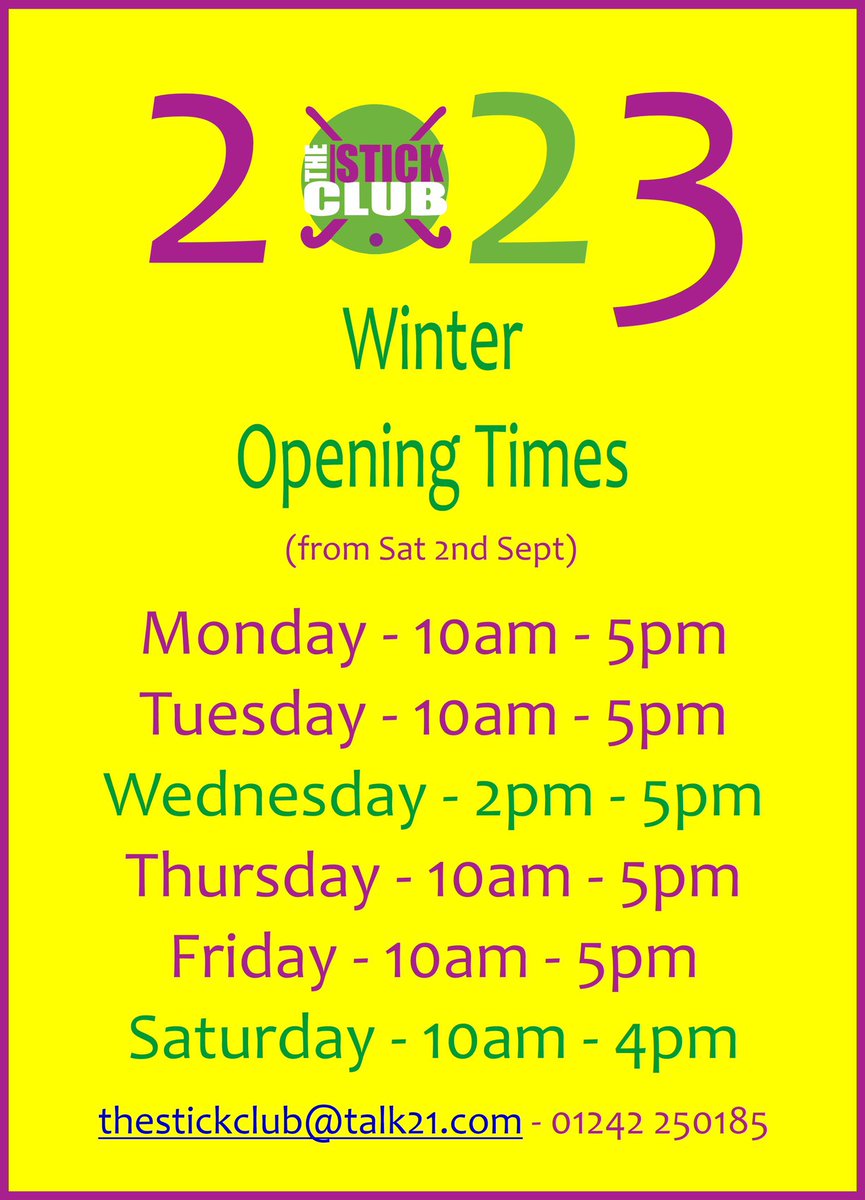 With the new season upon us we will be open from 10-4 on Saturdays from this point forward 😁
#openingtimes #2324season #newhockeyseason #winteriscoming