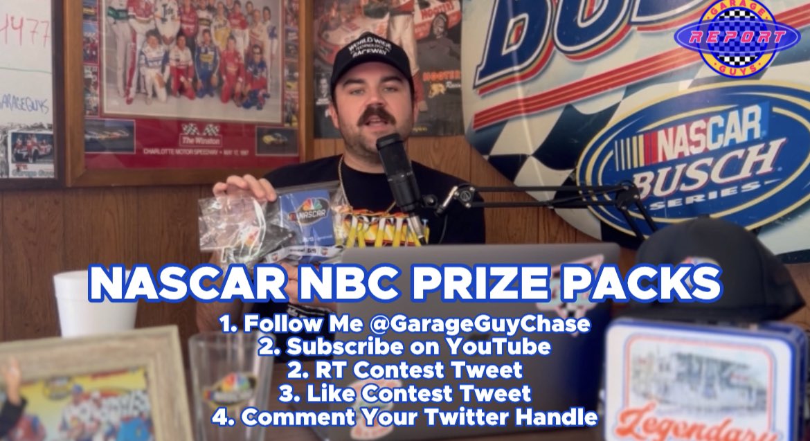 Wanna win a NASCAR on NBC Prize Pack? 

To Enter: 

Follow &amp; Subscribe on YouTube
RT This Tweet
Like This Tweet
Comment Your Handle On Episode 14: youtu.be/pxmMKAo0MXw

Winners announced on Episode 15 Tuesday, September 5th

#NASCAR